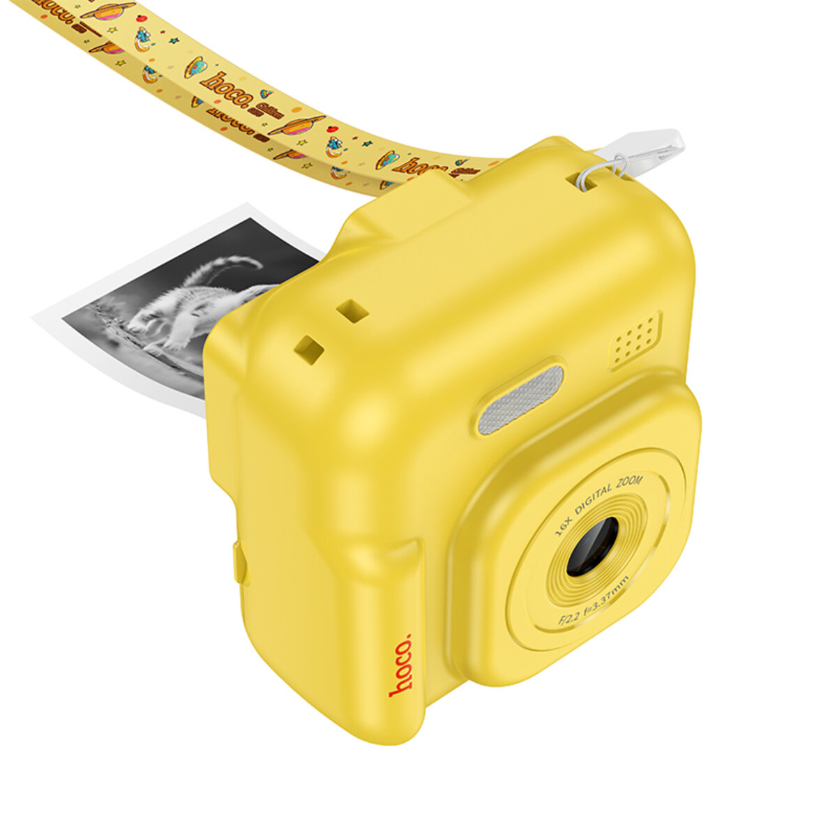 Дитяча камера HOCO DV211 1300 mAh Dual camera children printing camera Yellow на малюнкі №3