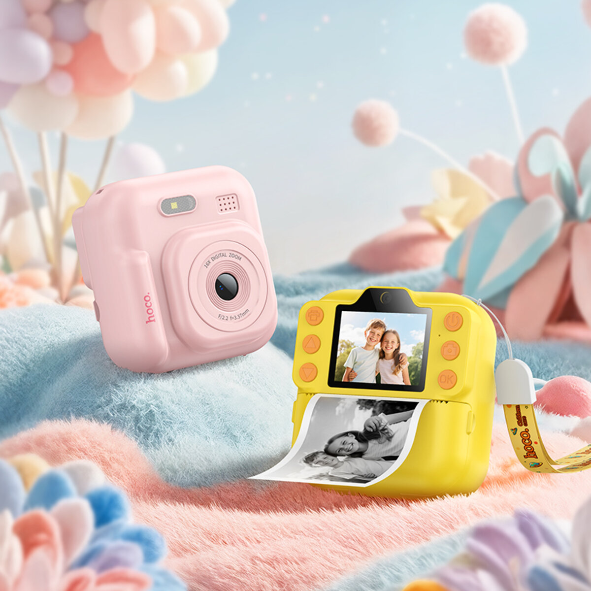 Дитяча камера HOCO DV211 1300 mAh Dual camera children printing camera Yellow на малюнкі №6