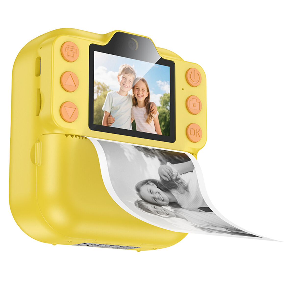 Дитяча камера HOCO DV211 1300 mAh Dual camera children printing camera Yellow на малюнкі №1