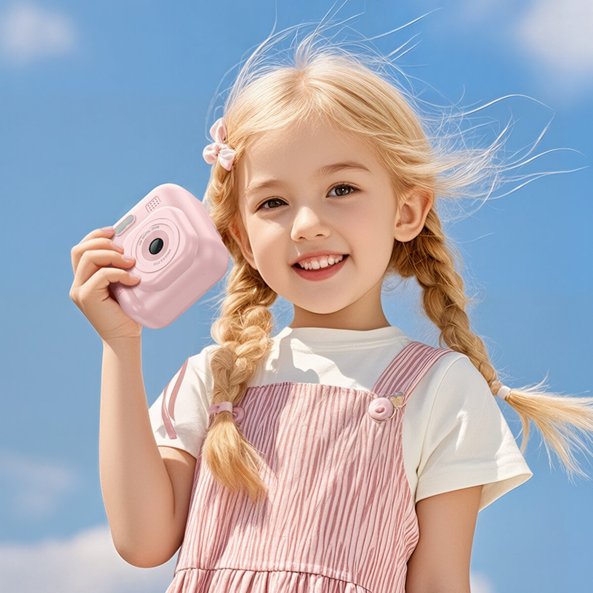 Дитяча камера HOCO DV211 1300 mAh Dual camera children printing camera Pink на малюнкі №5