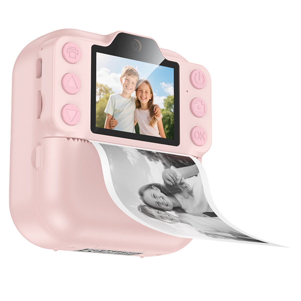 Дитяча камера HOCO DV211 1300 mAh Dual camera children printing camera Pink на малюнкі №1
