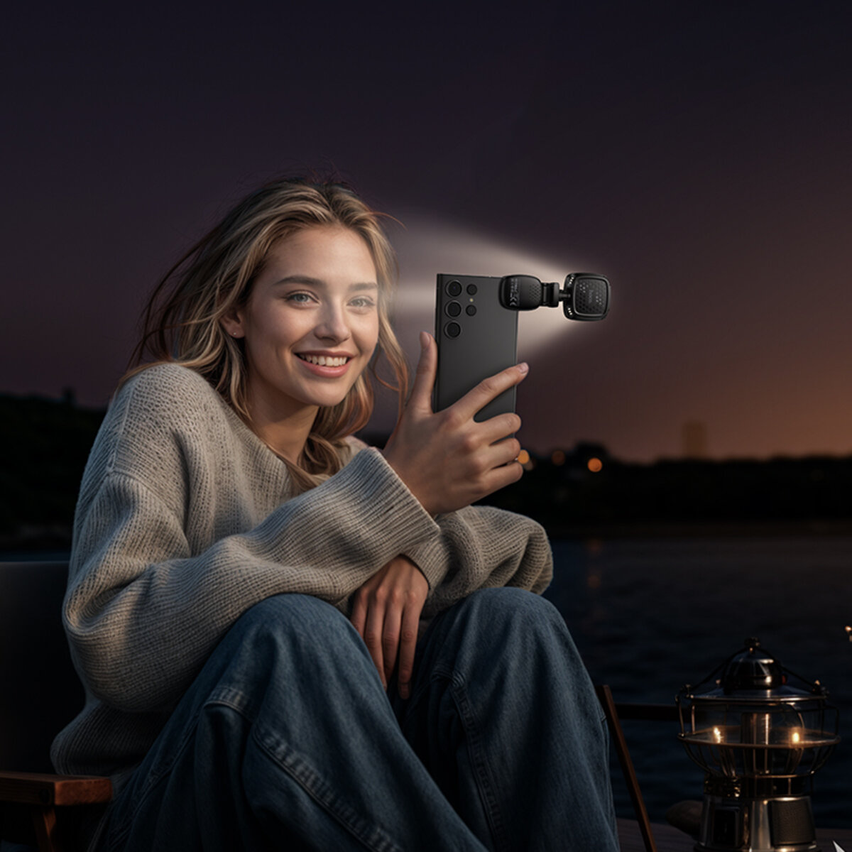 Накамерна лампа HOCO K28 Beauty mini fill light Blck на малюнкі №8