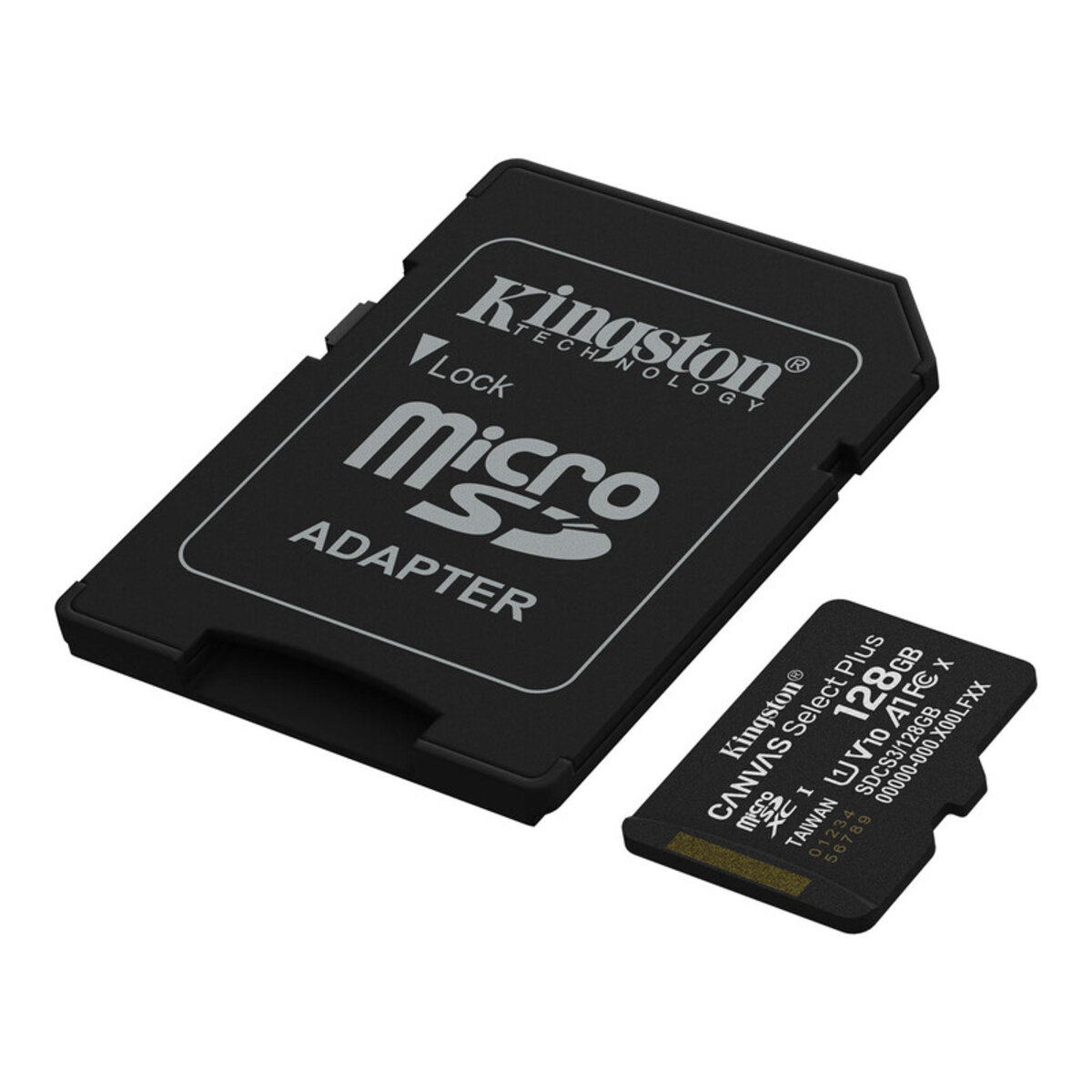 Карта памяті microSDXC (UHS-1) Kingston Canvas Select Plus Gen3 128Gb class 10 А1 (R-150MB/s) (adapter SD) на малюнкі №3