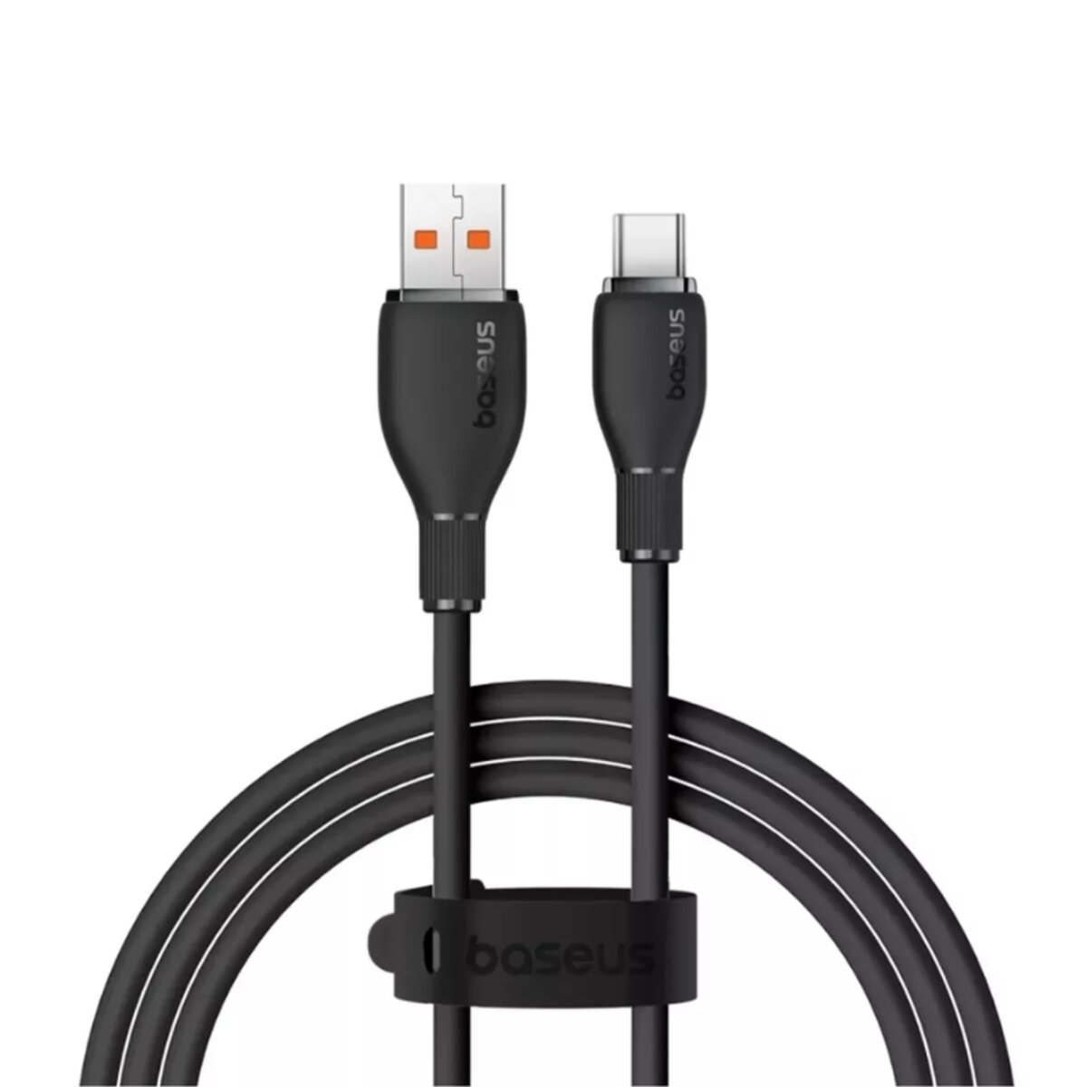 Кабель Baseus Pudding Series Fast Charging Cable USB to Type-C 100W 2m Cluster Black на малюнкі №1