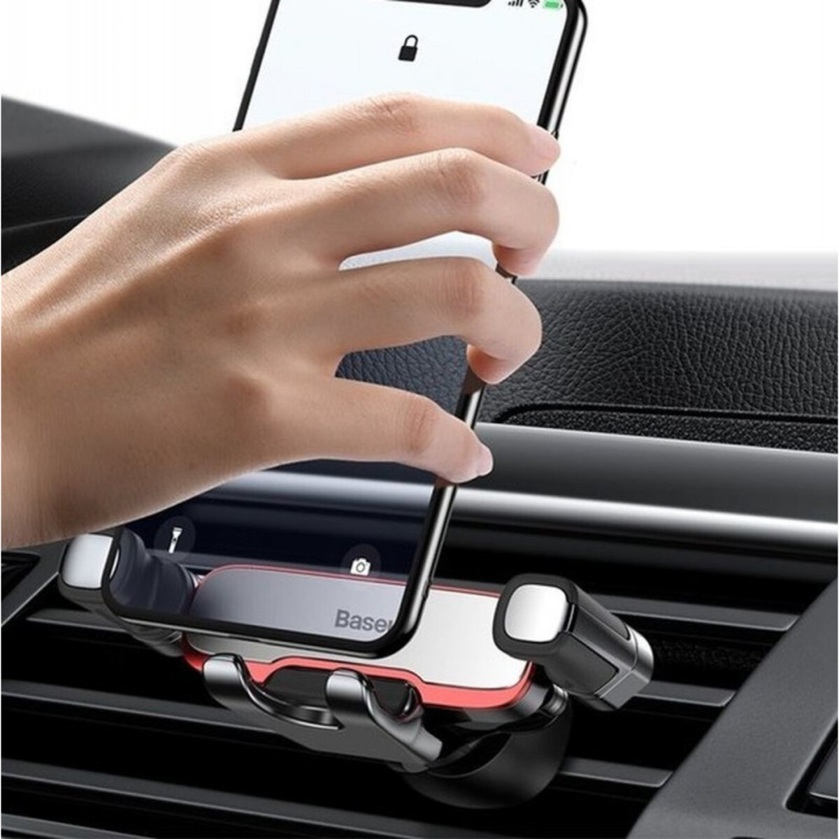 Автотримач для телефона Baseus Mr Hui Gravity Car Mount Silver на малюнкі №7