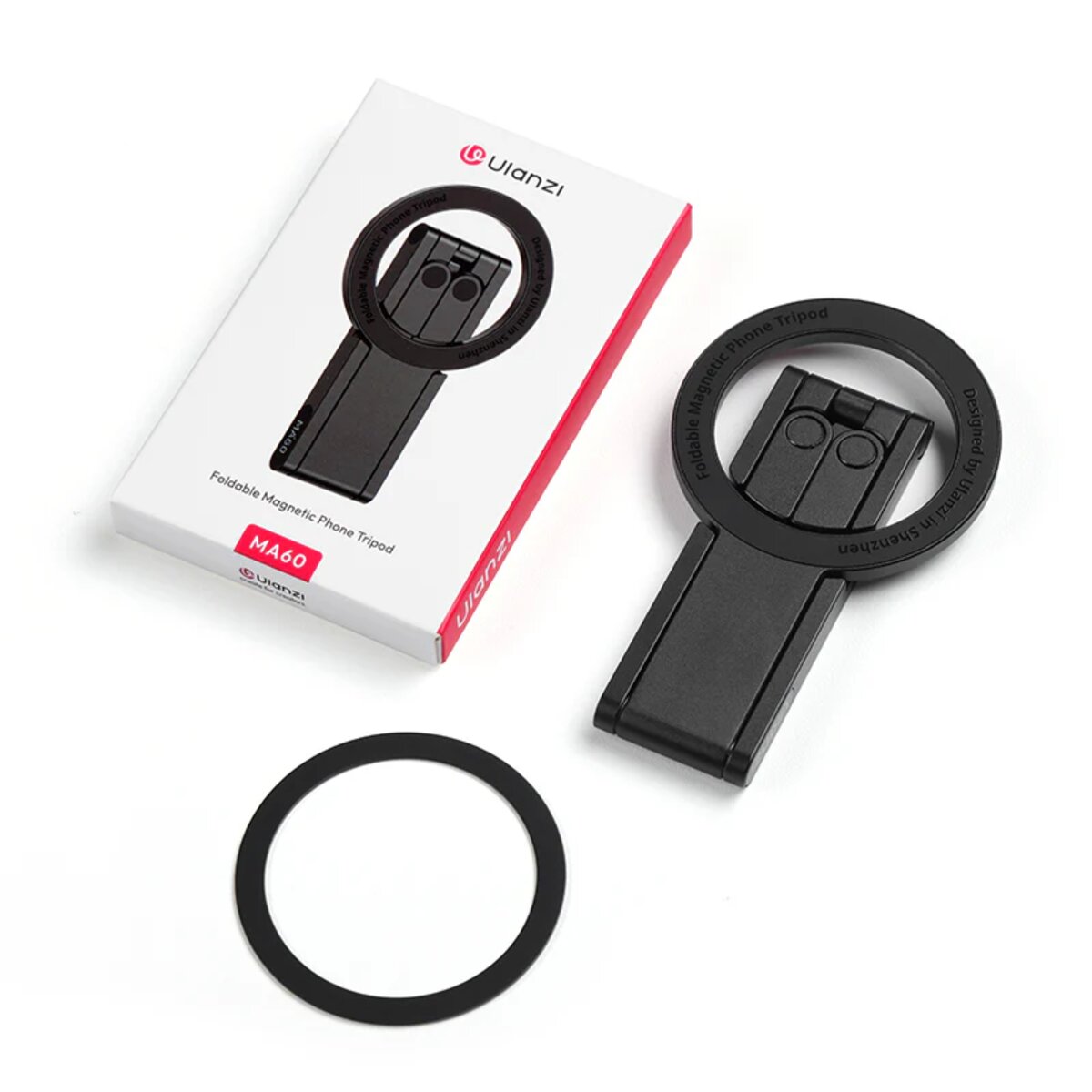 Тримач для телефону Ulanzi Vijim Ulanzi MA60 Foldable Magnetic Phone Tripod(Black) на малюнкі №2