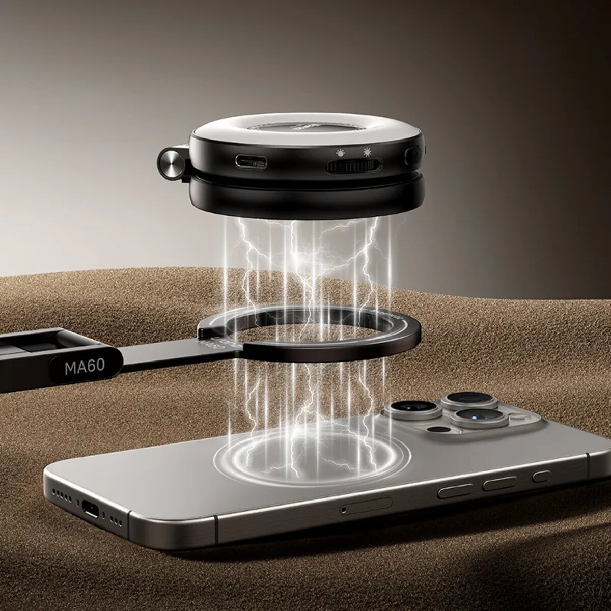 Тримач для телефону Ulanzi Vijim Ulanzi MA60 Foldable Magnetic Phone Tripod(Black) на малюнкі №7