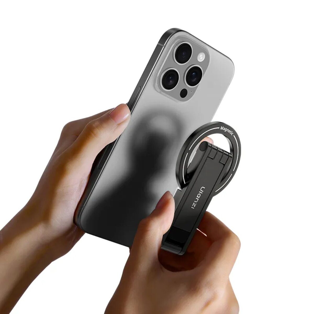 Тримач для телефону Ulanzi Vijim Ulanzi MA60 Foldable Magnetic Phone Tripod(Black) на малюнкі №5