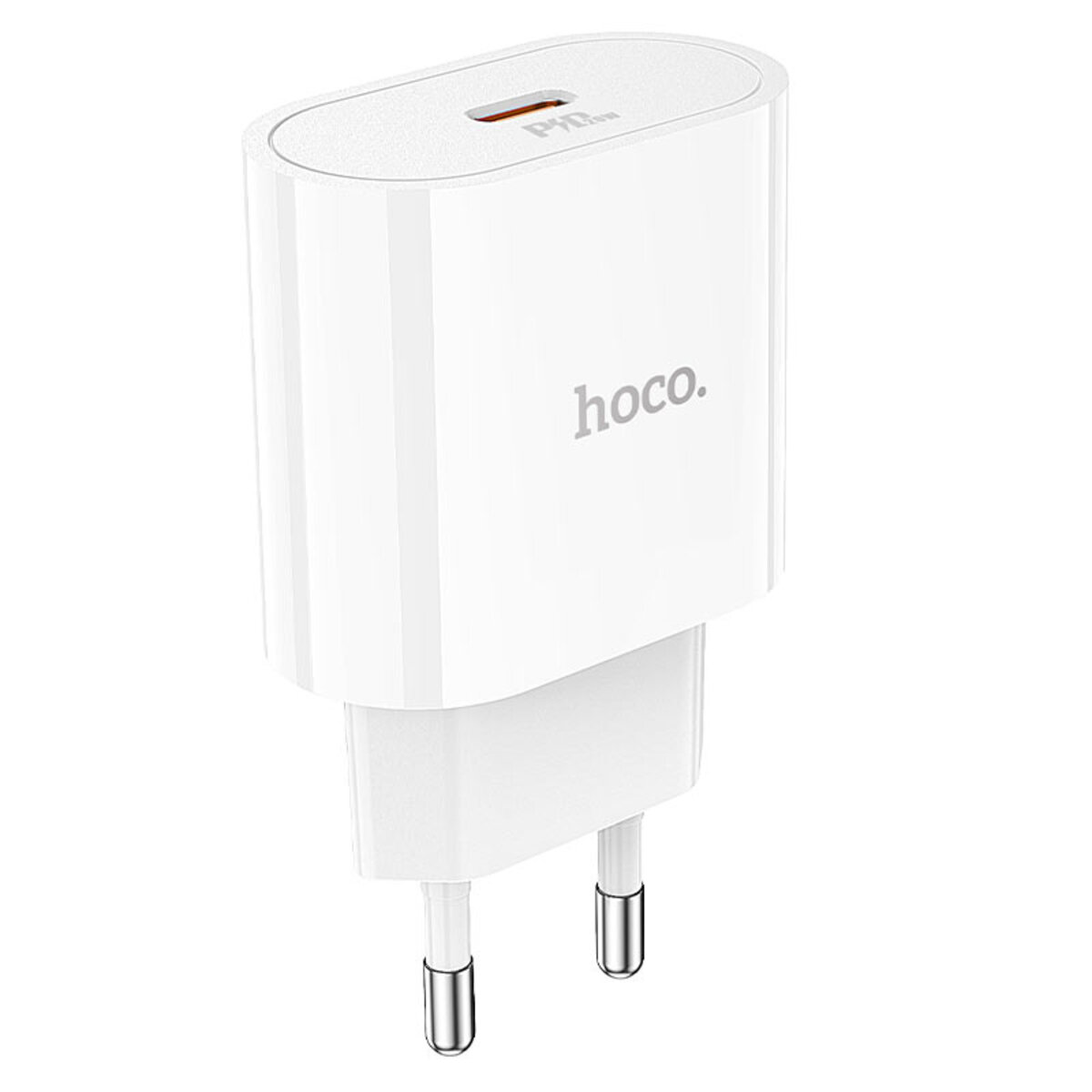 Мережевий зарядний пристрій з кабелем HOCO C94A Metro single port PD20W charger White на малюнкі №1