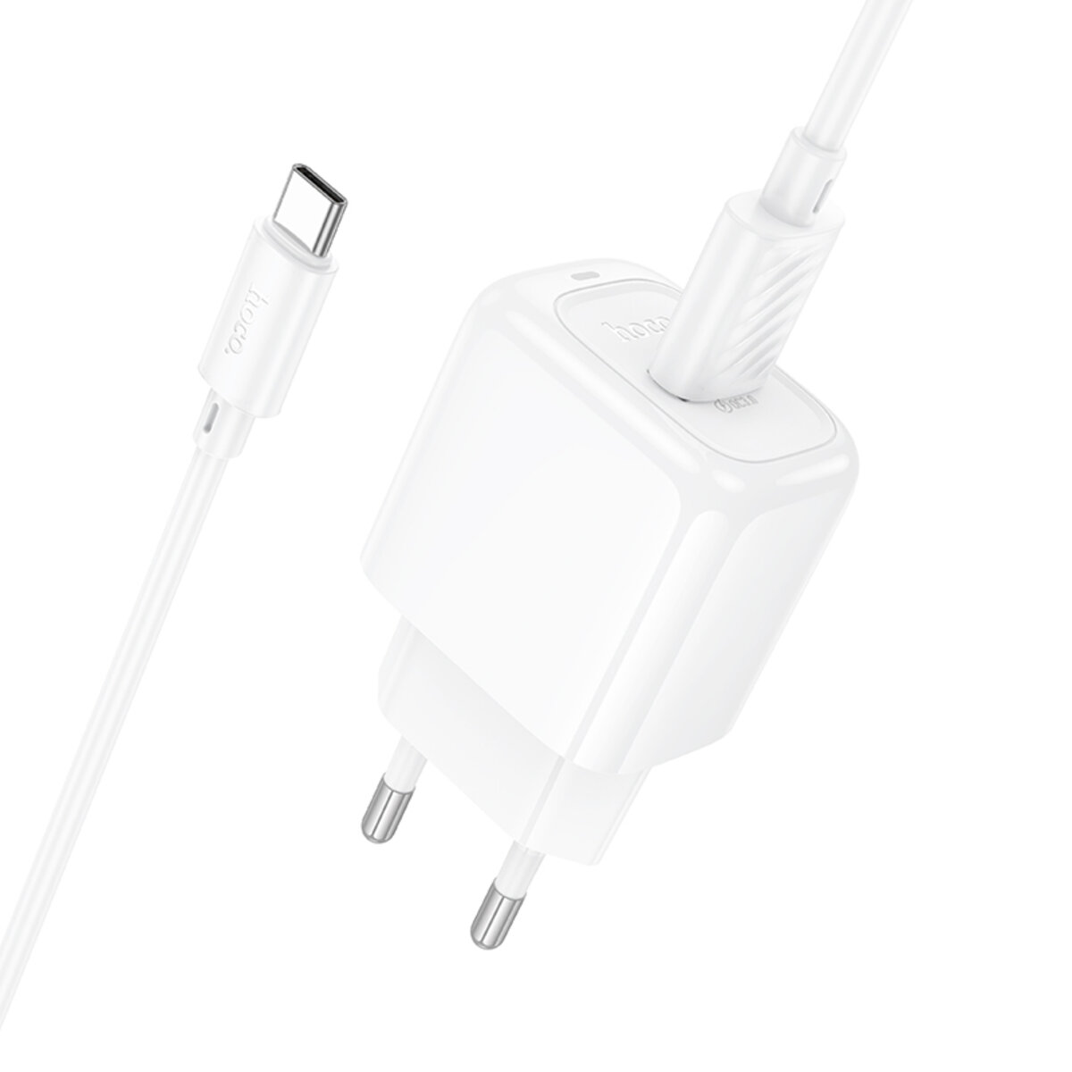 Мережевий зарядний пристрій з кабелем HOCO CS52A Surplus single-port QC3.0 charger set(Type-C) White на малюнкі №6