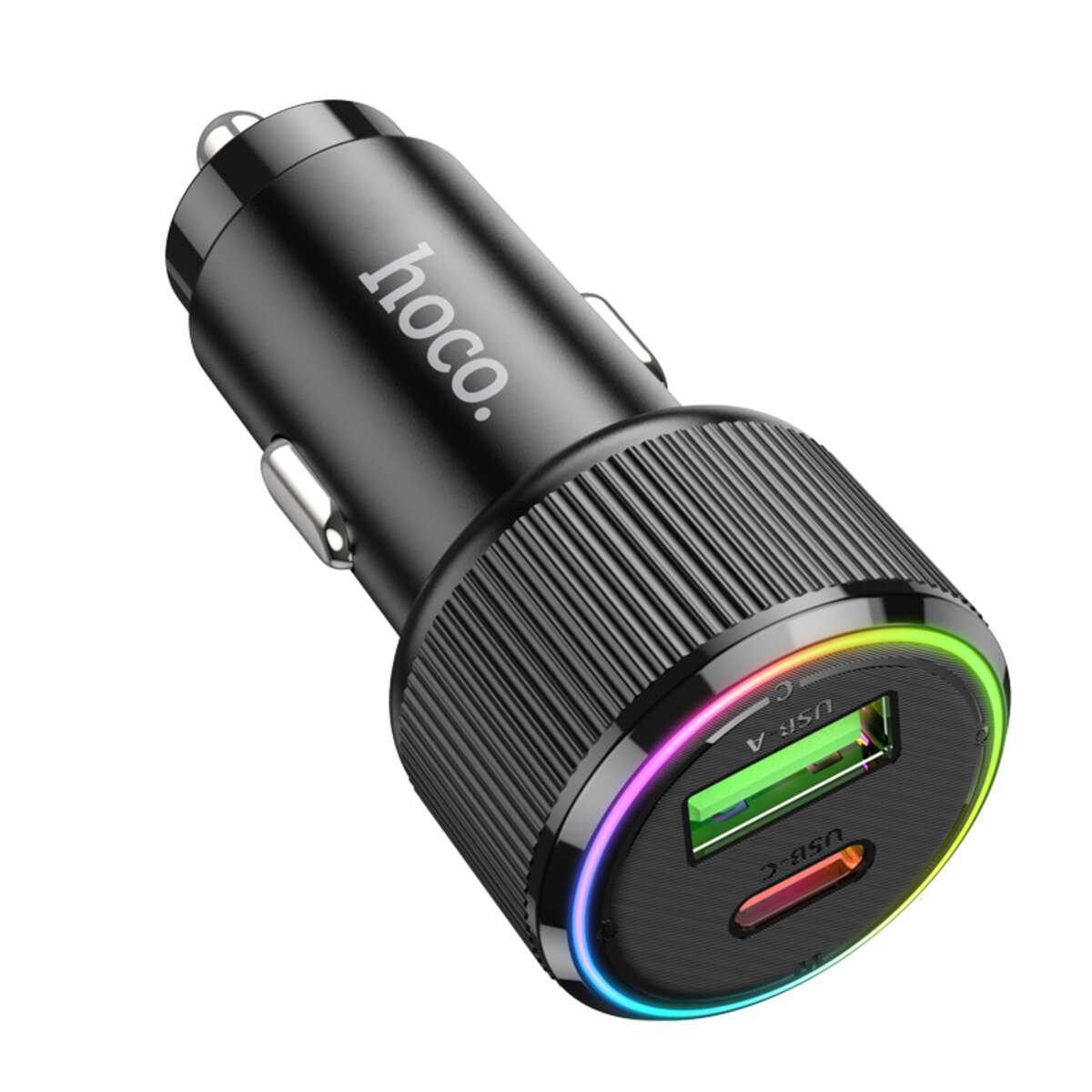 Автомобільний зарядний пристрій HOCO NZ14A Guerrero PD20W+QC3.0 car charger Black на малюнкі №4
