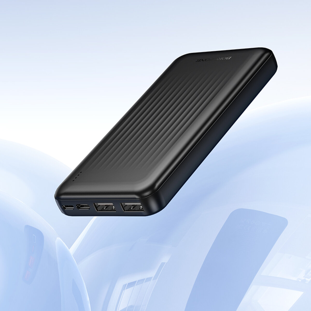 Зовнішній акумулятор BOROFONE BJ78 Clever power bank(10000mAh) Black на малюнкі №5