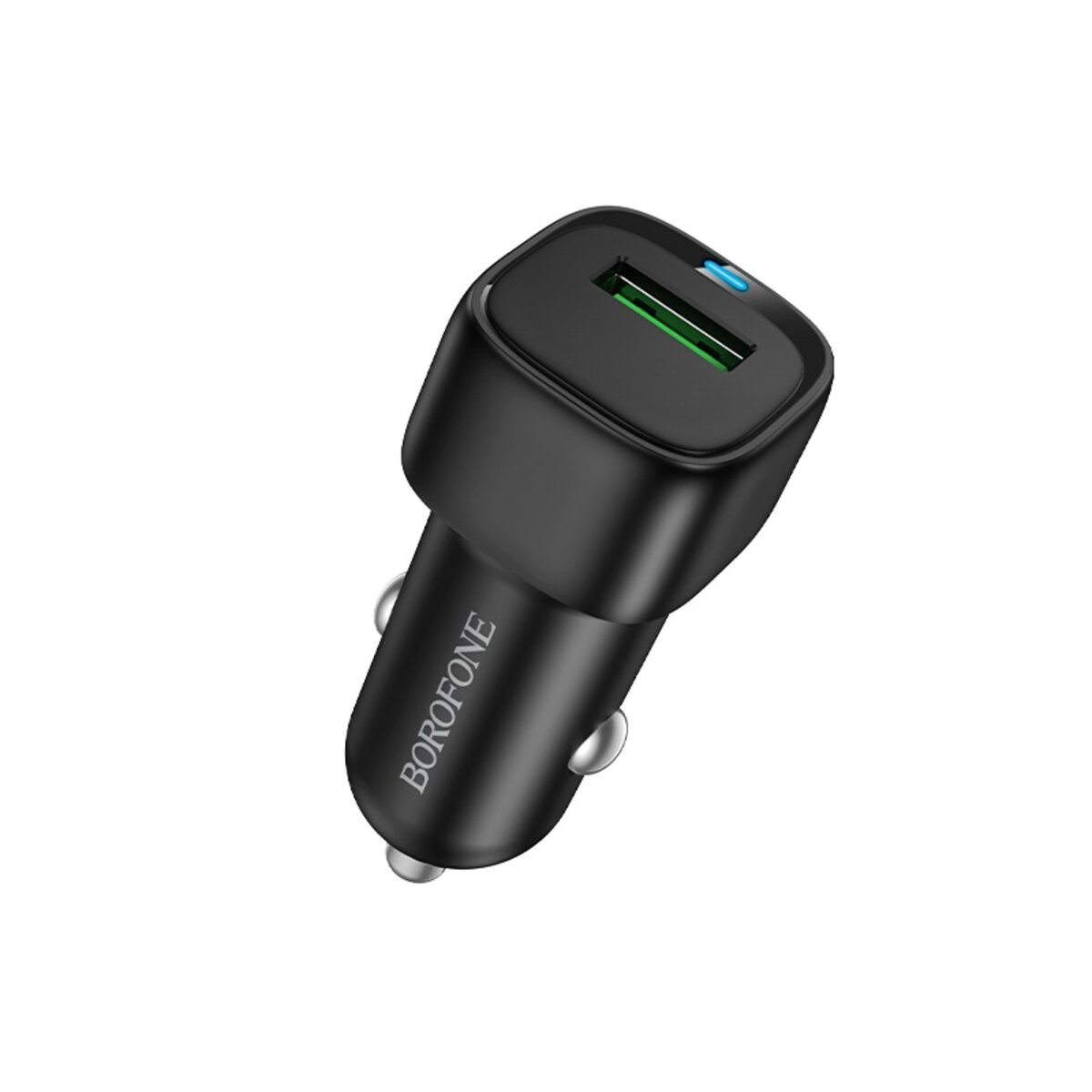Автомобільний зарядний пристрій BOROFONE BZ34 Cloud single port QC3.0 car charger Black на малюнкі №1