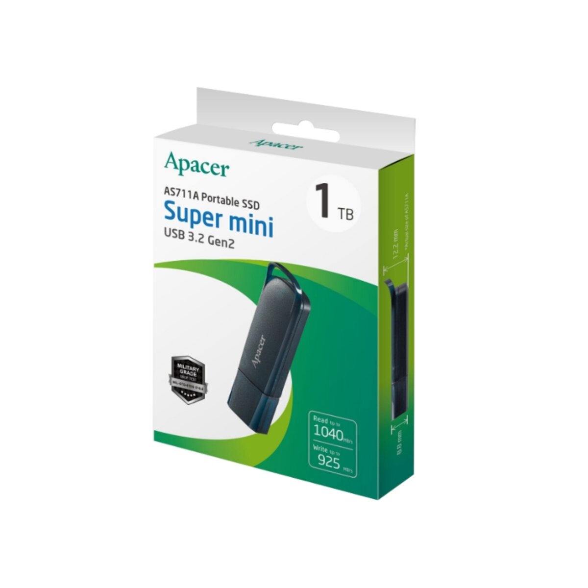 Портативний SSD Apacer AS711A 1TB USB 3.2 Gen.2  Blue на малюнкі №2