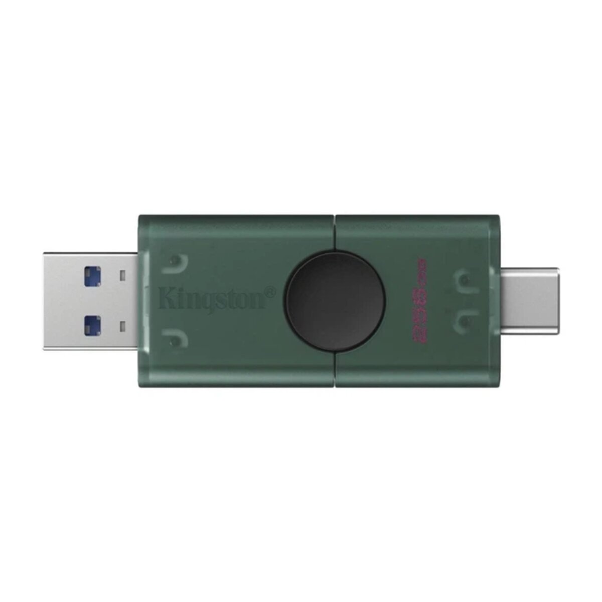 Флеш-накопичувач Kingston 256GB DataTraveler DuoG2 USB-A + USB-C 3.2 Gen 1 Black/Green на малюнкі №3