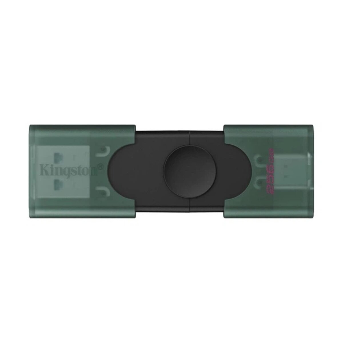 Флеш-накопичувач Kingston 256GB DataTraveler DuoG2 USB-A + USB-C 3.2 Gen 1 Black/Green на малюнкі №1