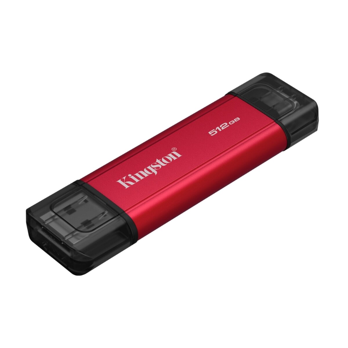 Портативний SSD Kingston Dual USB-A/C 512GB Dual Portable 1050MB/s USB 3.2 Gen 2 Red/Black на малюнкі №4