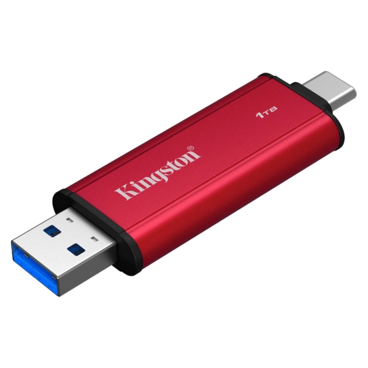Портативний SSD Kingston Dual USB-A/C 1TB Dual Portable 1050MB/s USB 3.2 Gen 2 Red/Black на малюнкі №6
