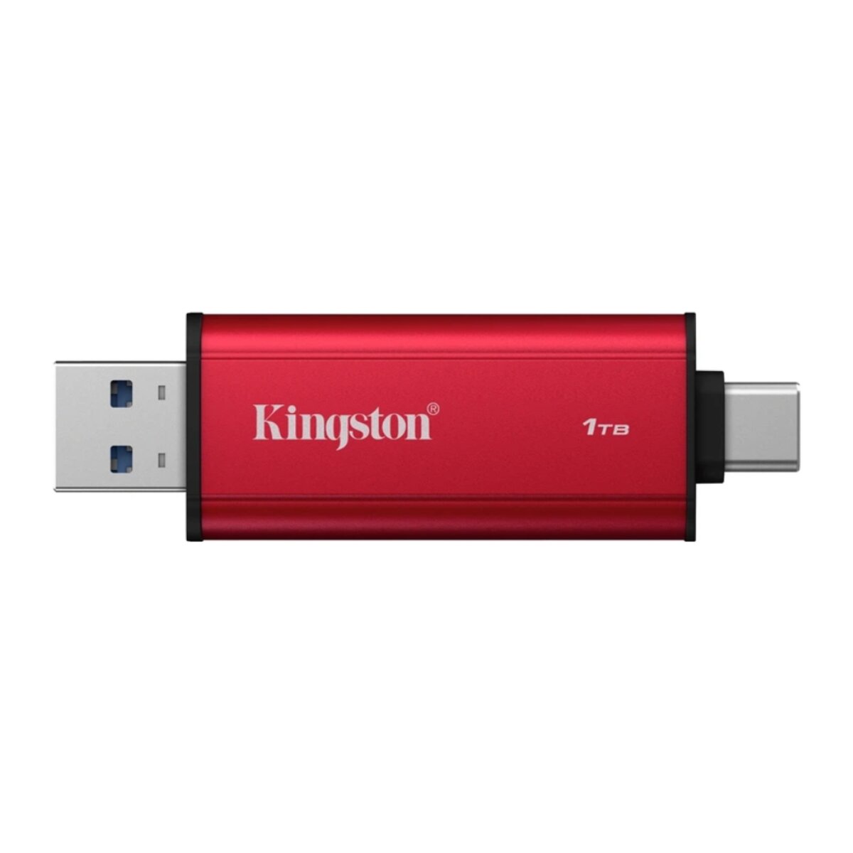 Портативний SSD Kingston Dual USB-A/C 1TB Dual Portable 1050MB/s USB 3.2 Gen 2 Red/Black на малюнкі №5