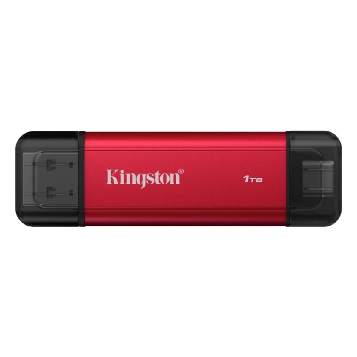 Портативний SSD Kingston Dual USB-A/C 1TB Dual Portable 1050MB/s USB 3.2 Gen 2 Red/Black на малюнкі №1