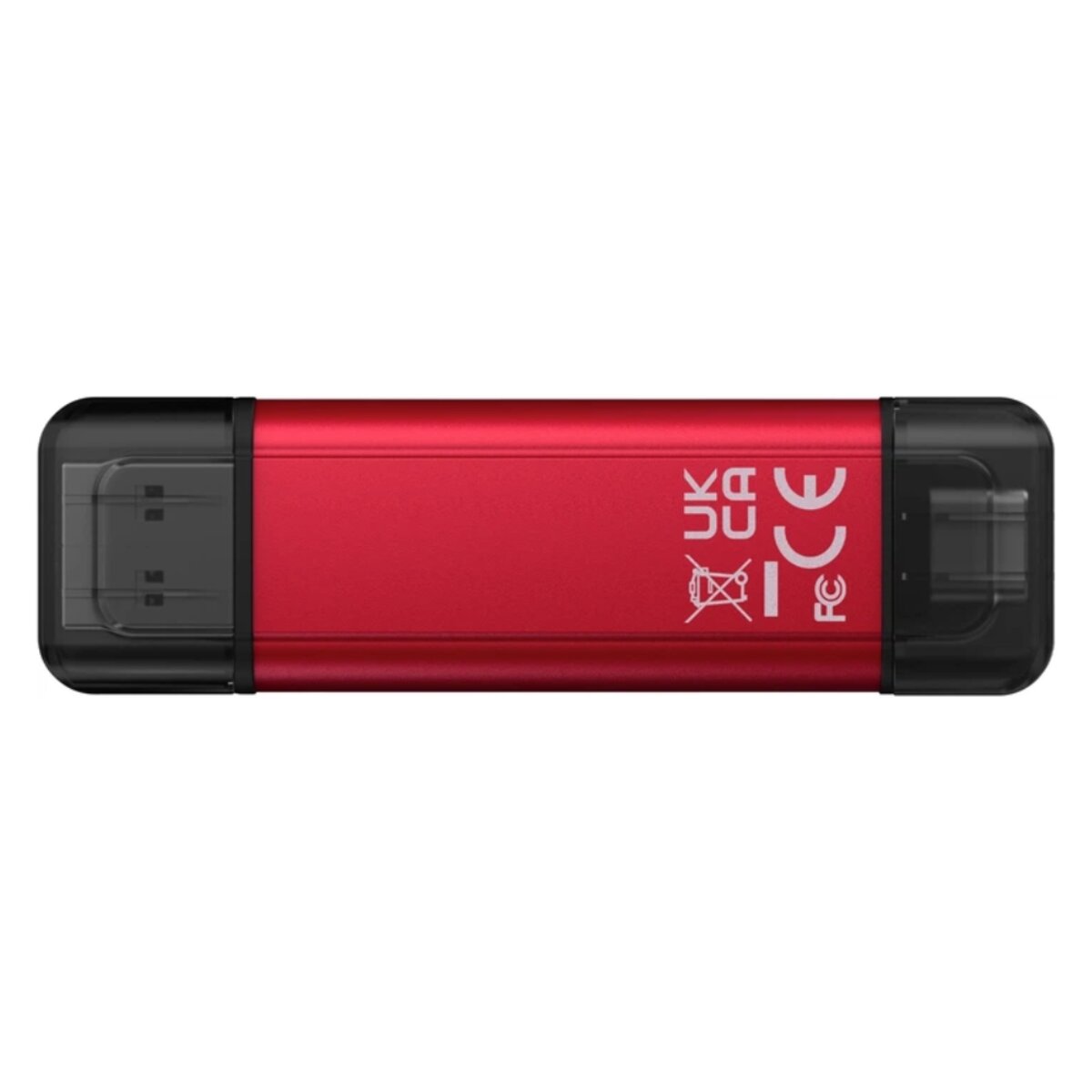 Портативний SSD Kingston Dual USB-A/C 1TB Dual Portable 1050MB/s USB 3.2 Gen 2 Red/Black на малюнкі №3