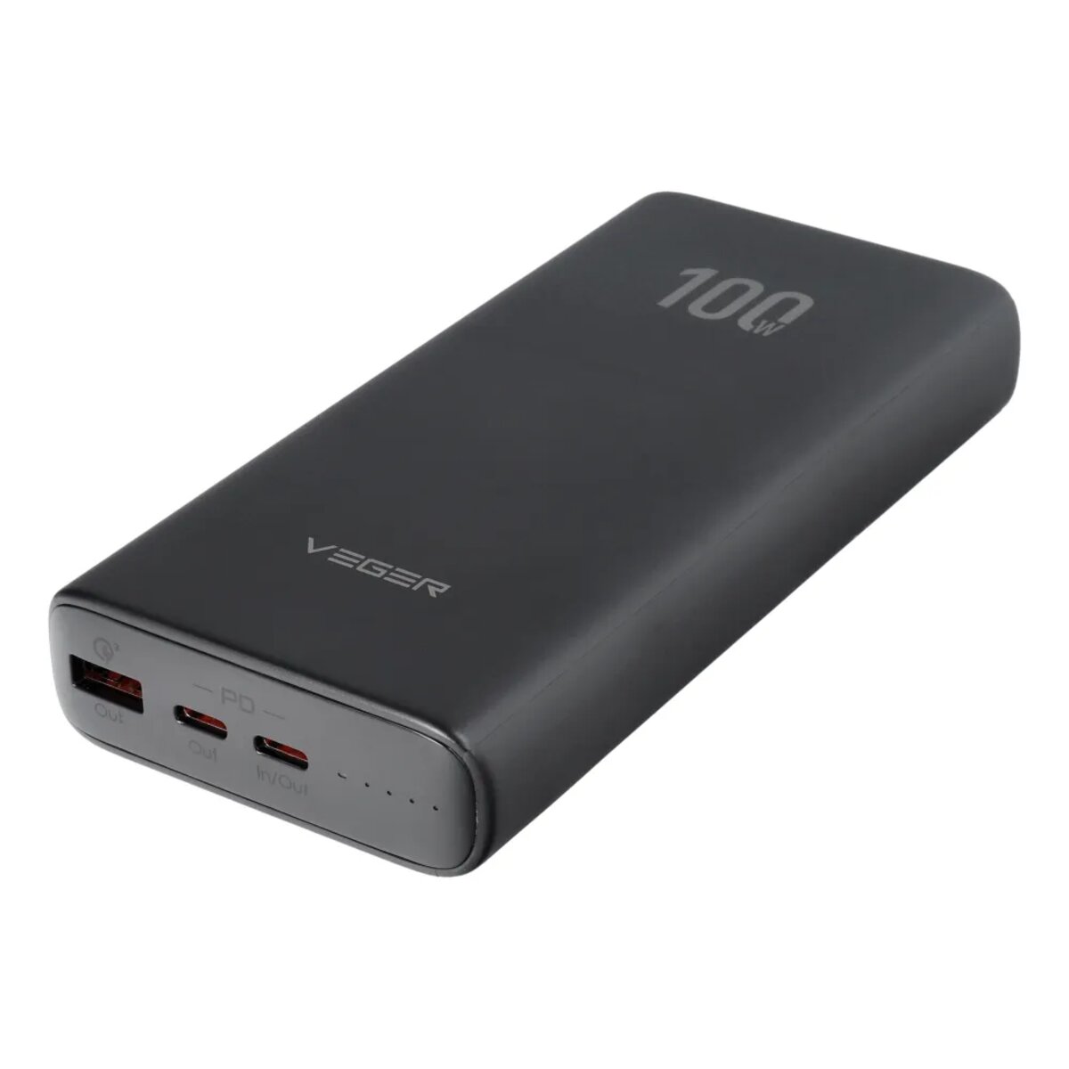 Зовнішній акумулятор VEGER 20000 mAh PD QC3.0 5A 100W T100 (W2032C-100) black на малюнкі №4