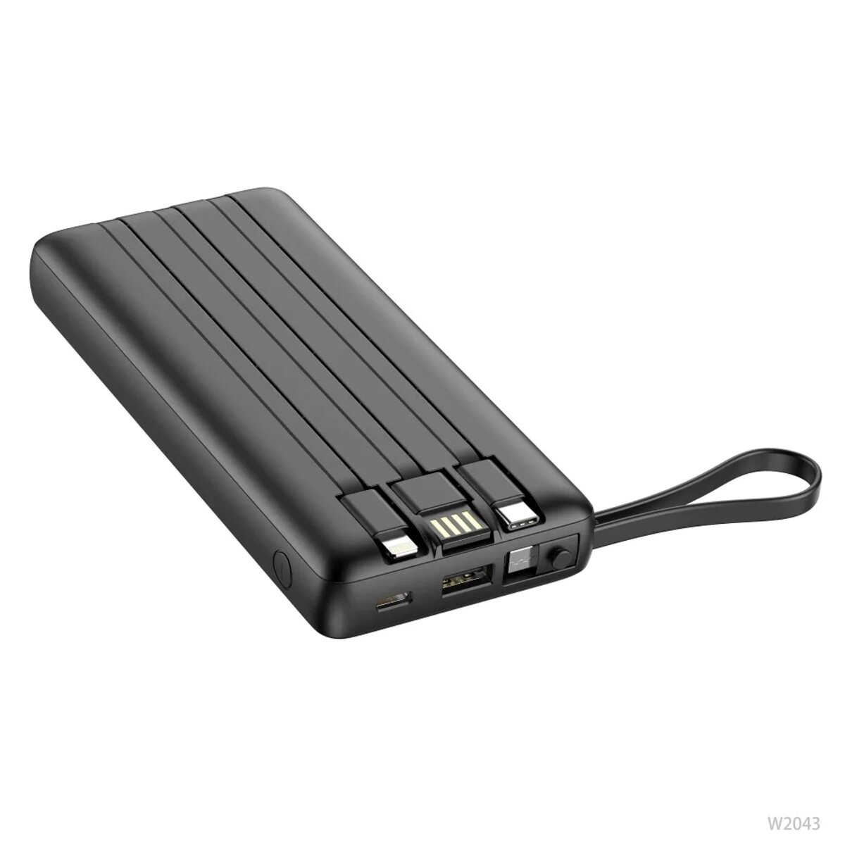 Зовнішній акумулятор VEGER 20000 mAh with built-in cables Micro USB / Type C / Lightning C20 (W2047 / W2059) black на малюнкі №6