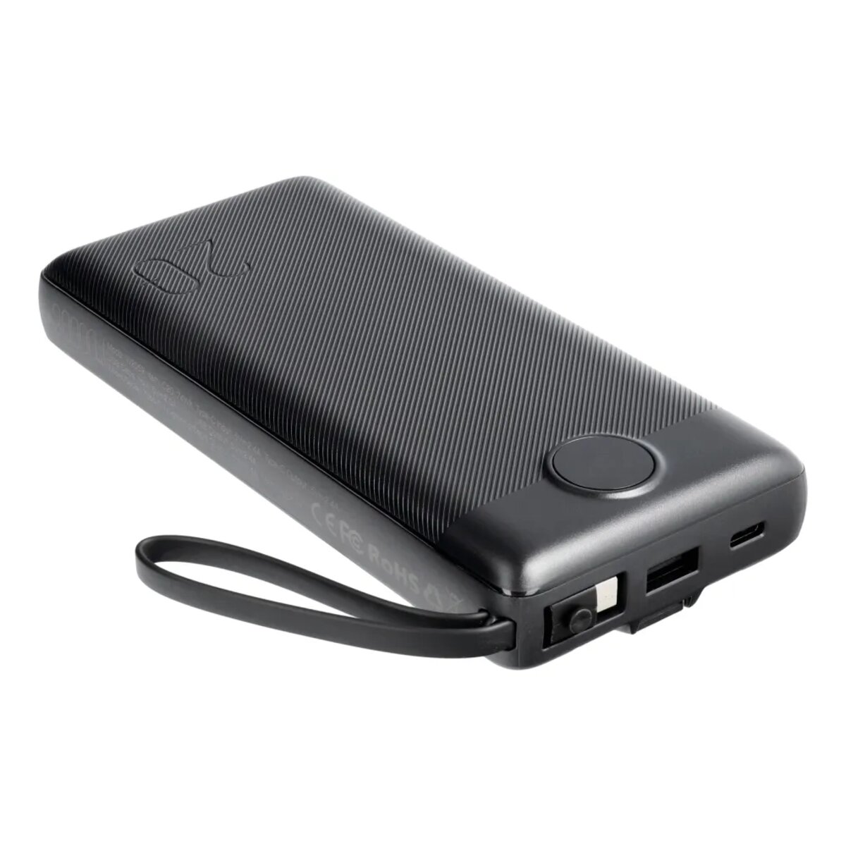 Зовнішній акумулятор VEGER 20000 mAh with built-in cables Micro USB / Type C / Lightning C20 (W2047 / W2059) black на малюнкі №4