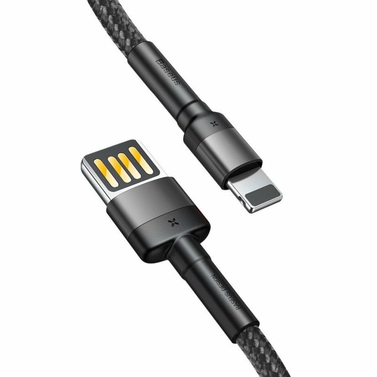 Кабель Baseus Cafule Cable（Special Edition）USB For iP 1m Grey+Black на картинке №2