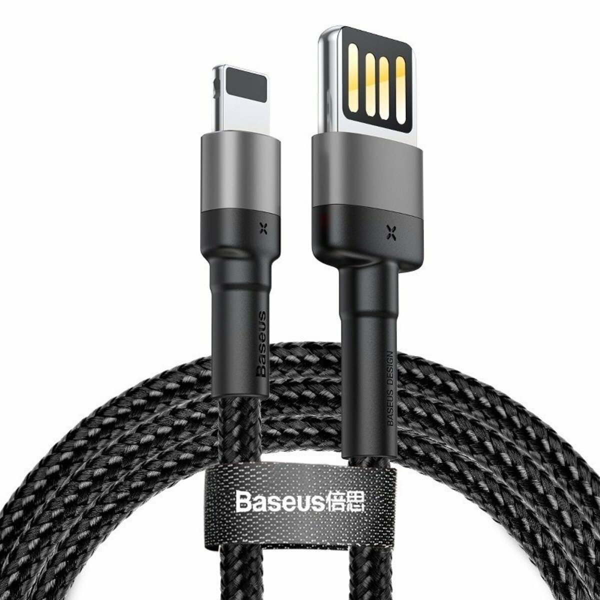 Кабель Baseus Cafule Cable（Special Edition）USB For iP 1m Grey+Black на картинке №1