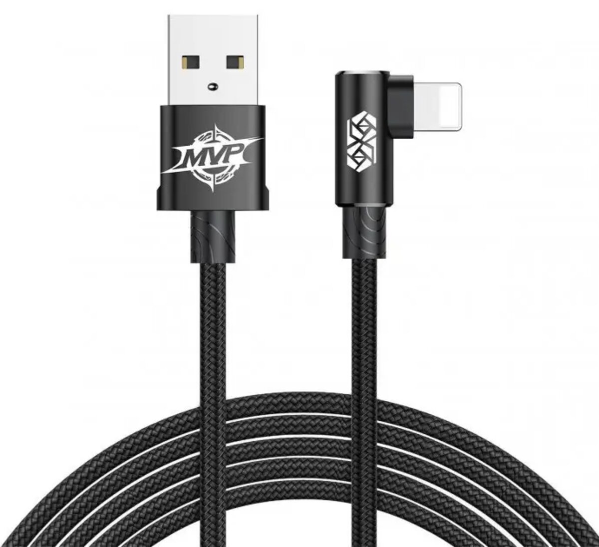Кабель Baseus MVP Elbow Type Cable USB For IP 2A 1m Black Фотографія №5 Кабель Baseus MVP Elbow Type Cable USB For IP 2A 1m Black на малюнкі №5