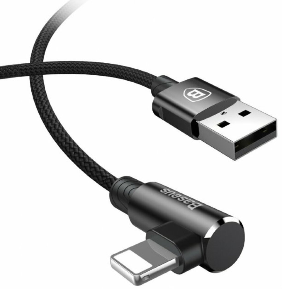 Кабель Baseus MVP Elbow Type Cable USB For IP 2A 1m Black Фотографія №4 Кабель Baseus MVP Elbow Type Cable USB For IP 2A 1m Black на малюнкі №4