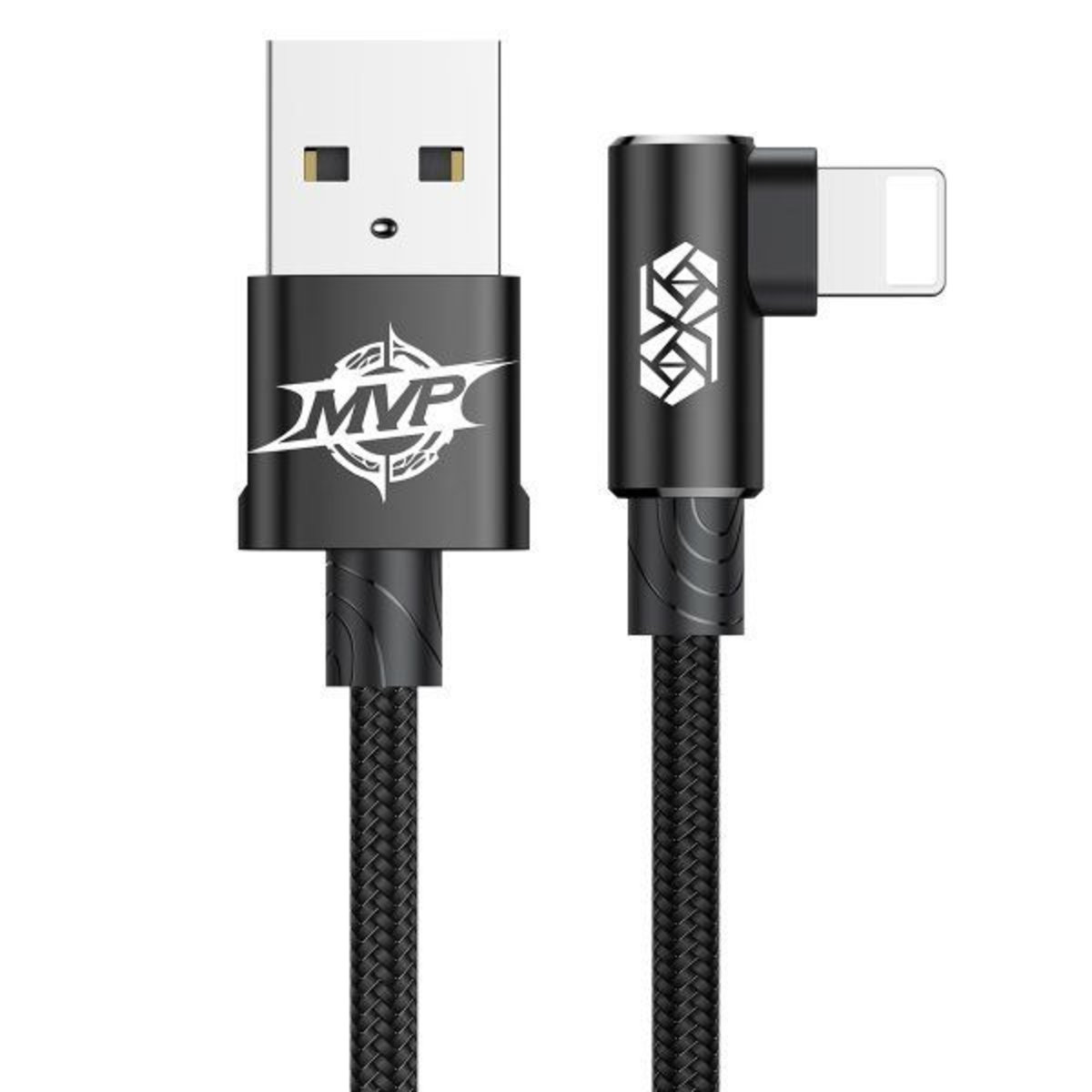 Кабель Baseus MVP Elbow Type Cable USB For IP 2A 1m Black Фотографія №1 Кабель Baseus MVP Elbow Type Cable USB For IP 2A 1m Black на малюнкі №1