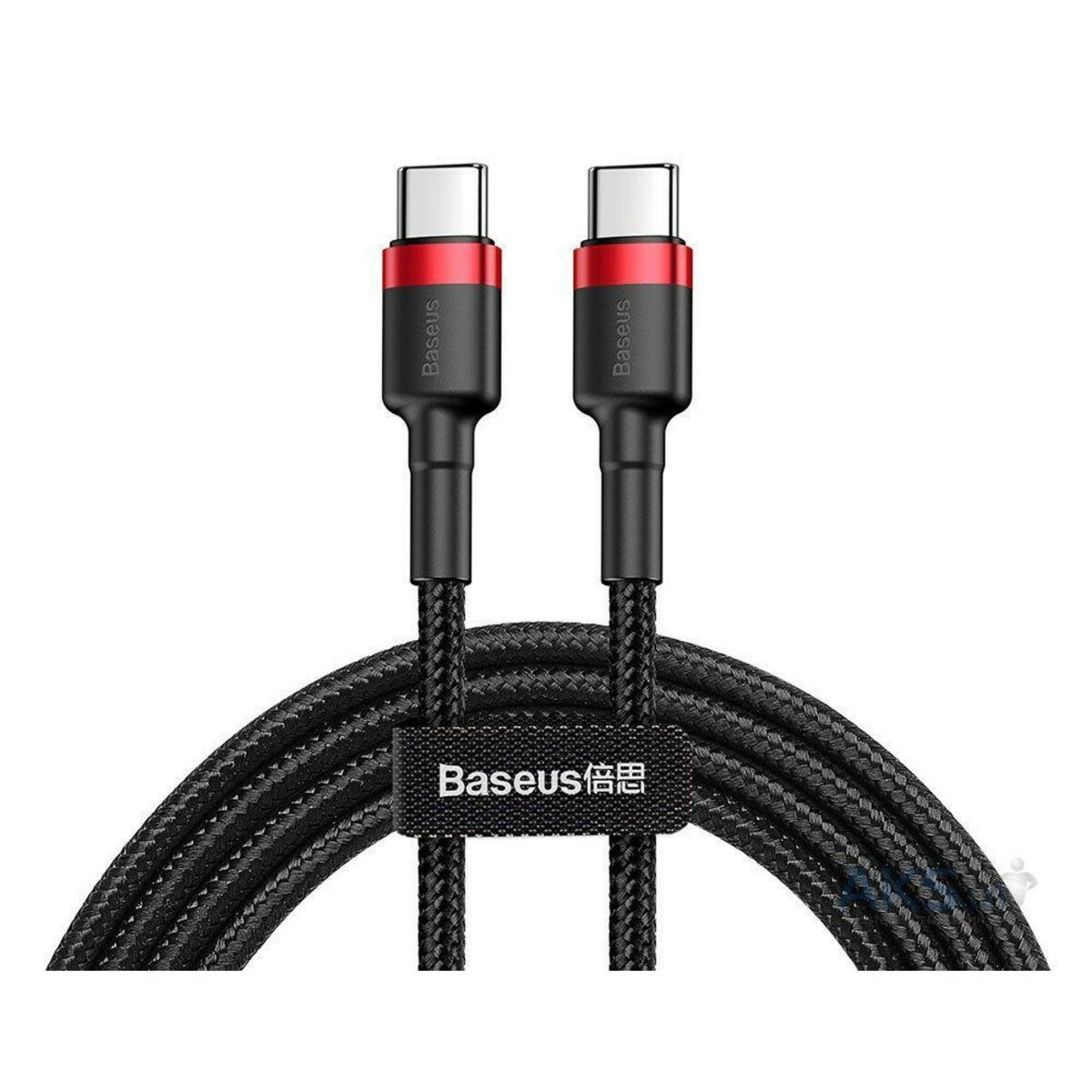 Кабель Baseus Cafule USB Cable Type-C-Type-C 3A 2m Red+Black (CATKLF-H91) смотреть фото №1