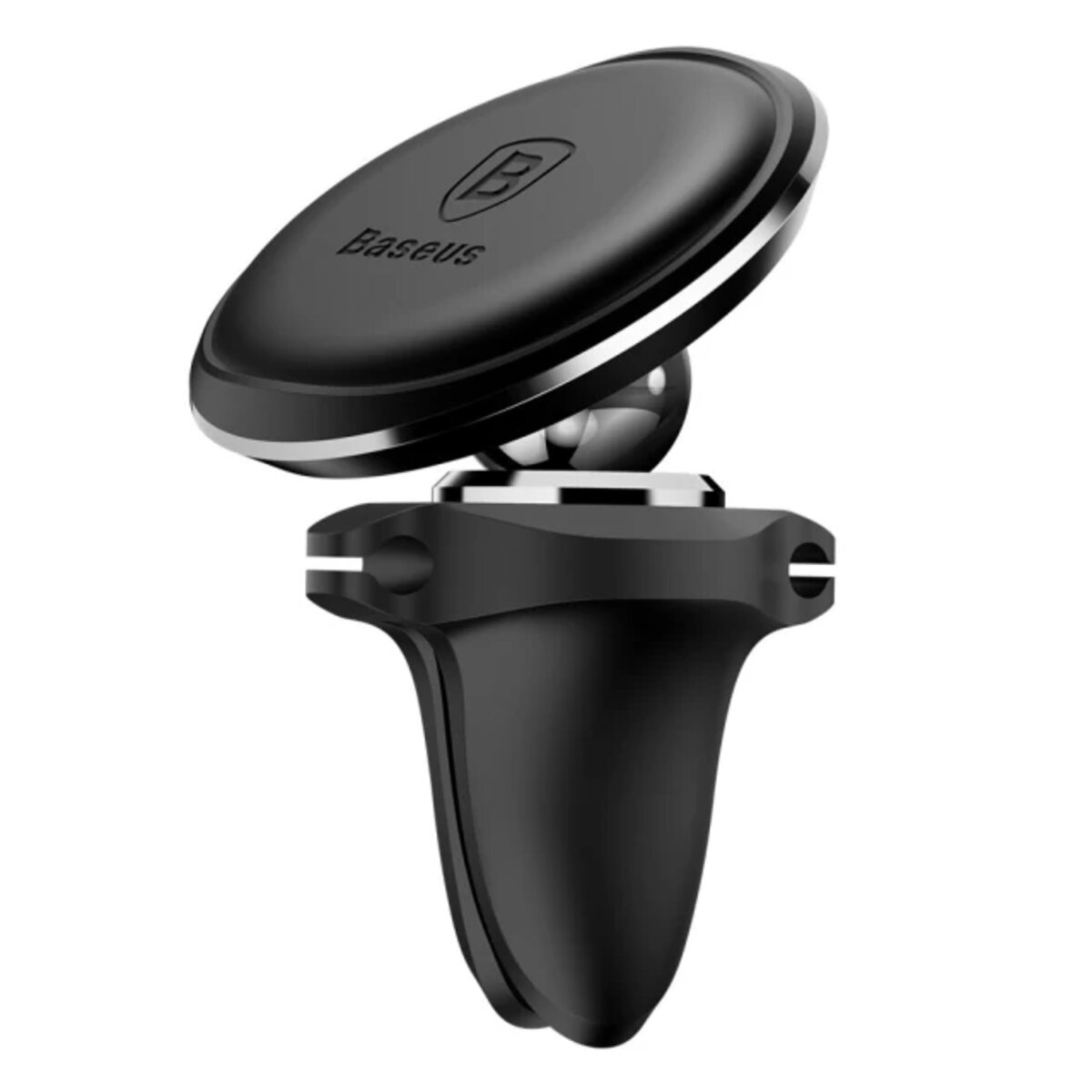 Автотримач для телефона Baseus Magnetic Air Vent Car Mount Holder with cable clip Black на картинке №4