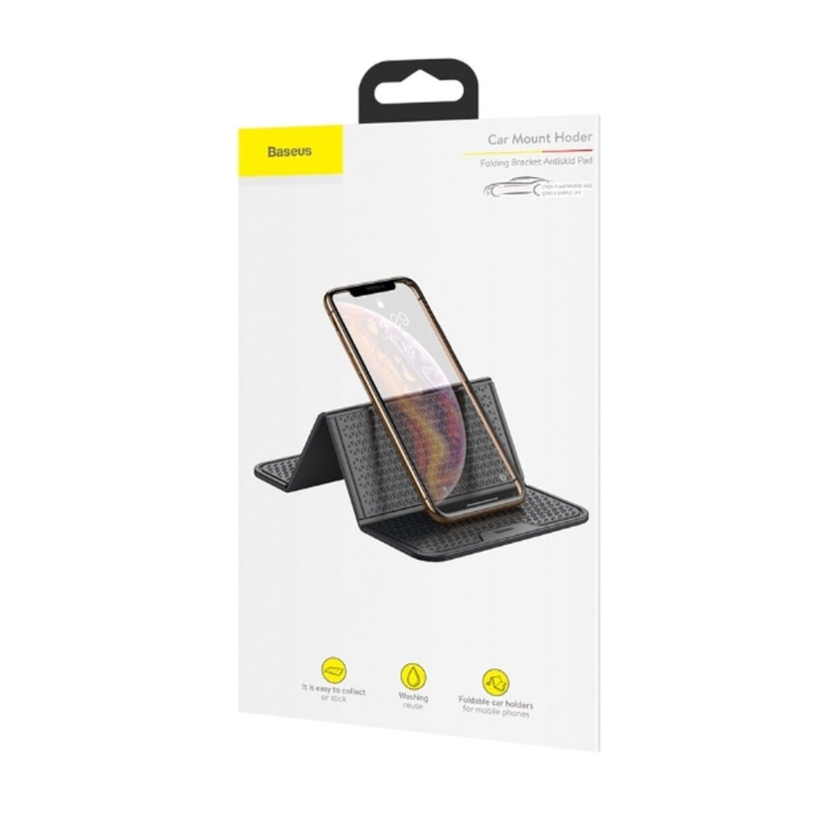 Гелевий коврик тримач Baseus Folding Bracket Antiskid Pad Black (SUWNT-01) на малюнкі №2