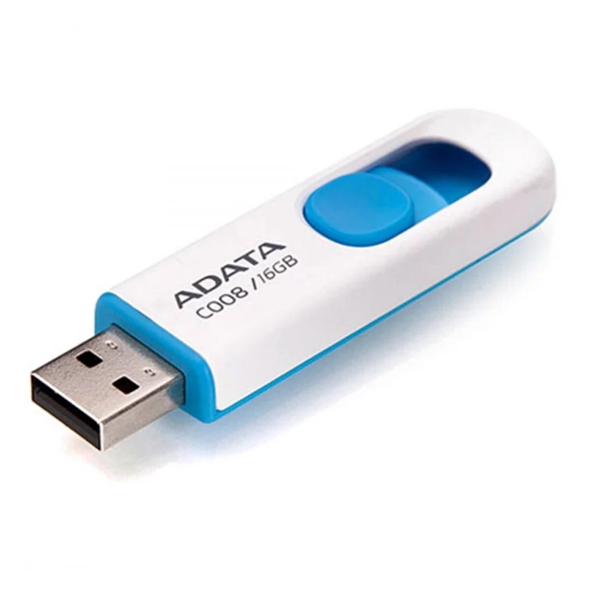 Flash A-DATA USB 2.0 C008 16Gb White/Blue (AC008-16G-RWE) Фотография №2 Flash A-DATA USB 2.0 C008 16Gb White/Blue (AC008-16G-RWE) смотреть фото №2
