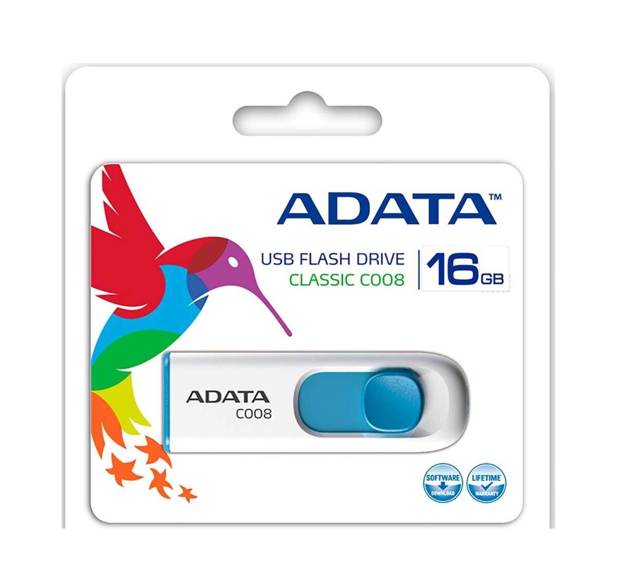 Flash A-DATA USB 2.0 C008 16Gb White/Blue (AC008-16G-RWE) Фотография №4 Flash A-DATA USB 2.0 C008 16Gb White/Blue (AC008-16G-RWE) смотреть фото №4