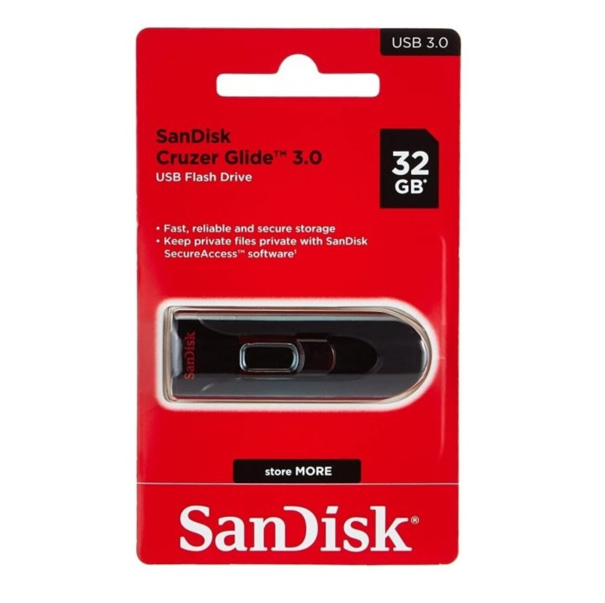 Flash SanDisk USB 2.0 Cruzer Glide 32Gb Black/Red (SDCZ60-032G-B35) Фотография №2 Flash SanDisk USB 2.0 Cruzer Glide 32Gb Black/Red (SDCZ60-032G-B35) смотреть фото №2