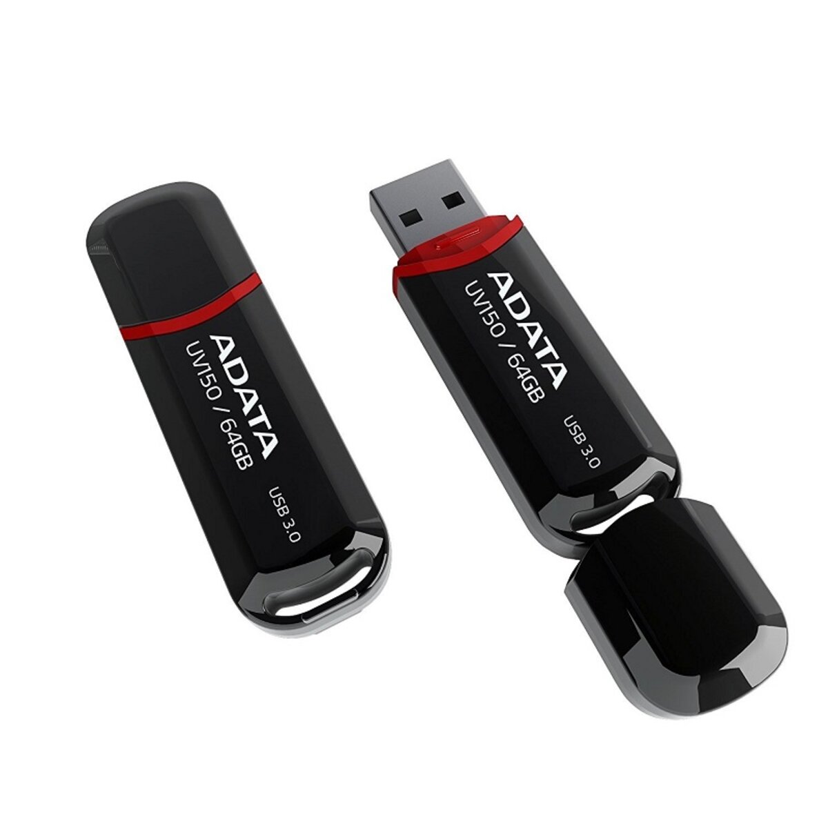 Флеш-накопичувач A-DATA USB 3.2 AUV 150 64Gb Black (AUV150-64G-RBK) на картинке №2